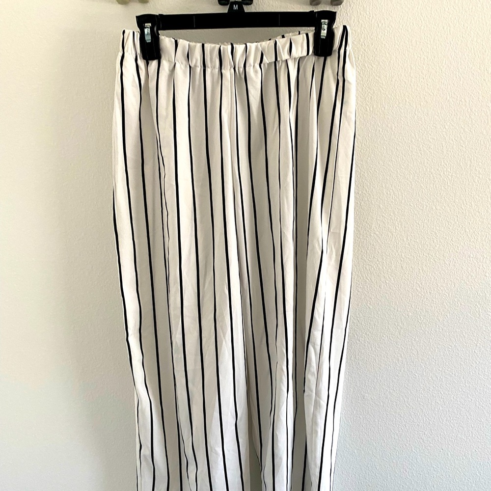 White and black pant and shirt set